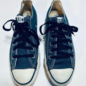 Converse All Star Vintage MADE IN USA Classic Lo Top Blue Canvas Sneakers
